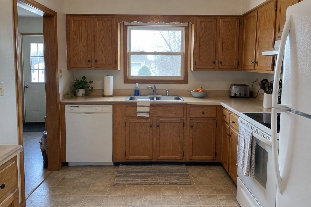 Original kitchen photo before AI redesign